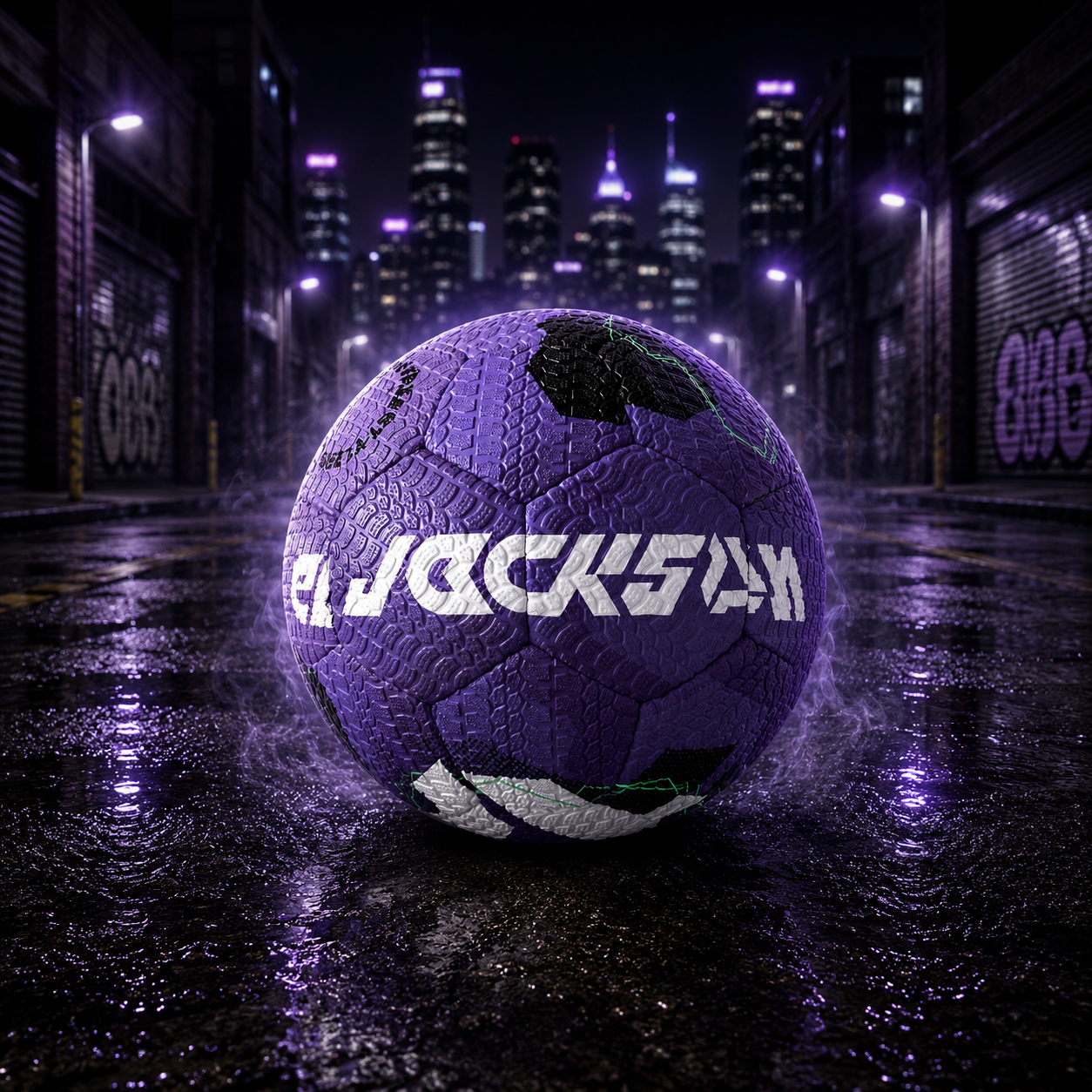 El Jackson Concrete Freestyle Football – Ultra Grip (purple Edition)